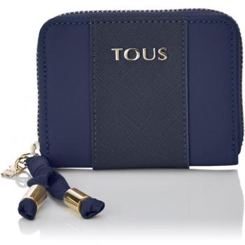 TOUS Brunock Chain, Monedero para Mujer, Azul (Marino), 2.5x8x10 cm (W x H x L)