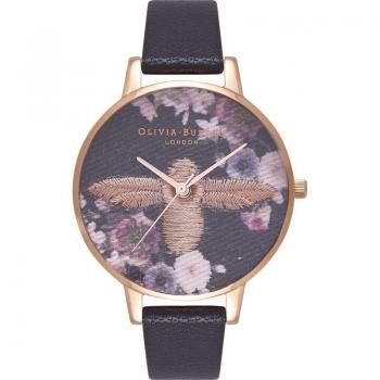 Olivia Burton Reloj Mujer Analogico Cuarzo con Correa de Piel sintética OB16EM02