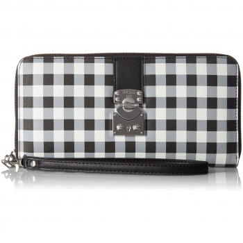 Guess Cartera grande con cremallera alrededor Britta a cuadros Mujer, Multi (Checker), Talla única
