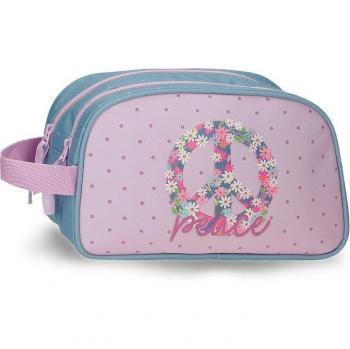 Neceser Roll Road Peace dos compartimentos adaptable multicolor