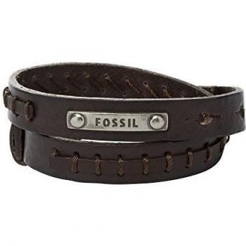 Pulsera Doble de Cuero Marrón Fossil JF87354040