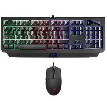 Klawiatura e mouse da gioco Mars Gaming MCP100ES RGB USB, nera, spagnola