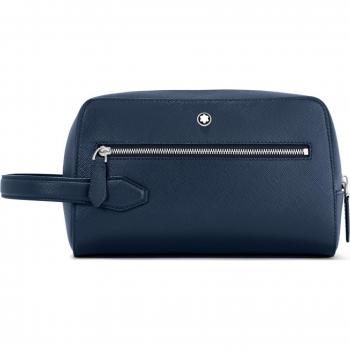 Neceser Montblanc Azul Piel Unisex