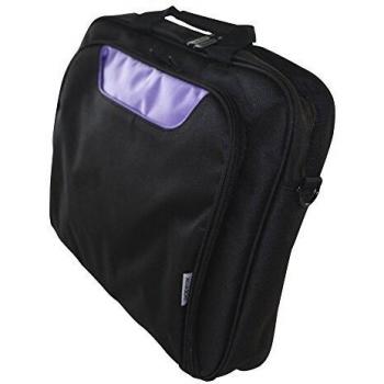 Approx APPNBCP15BP Maletín para portátil de hasta 15.6”, Color Negro y Purpura
