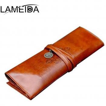 Bolígrafo Plumas de la Escuela Universidad para Estudiantes Alumnos Chicas Niños de Cuero PU Marrón (marrón)