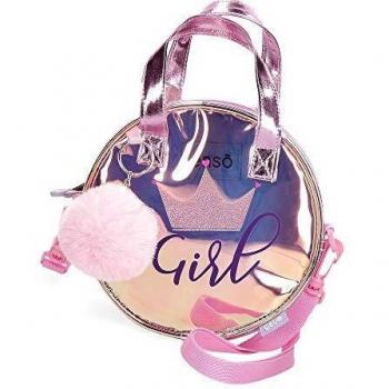 Enso Super Girl Bandolera Redonda Rosa 18x18x6 cms TPU y PVC