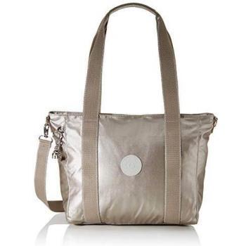 Kipling Asseni S Mujer Bolsos totes Plateado (Metallic Glow) 40x28x14 Centímetros (B x H x T)