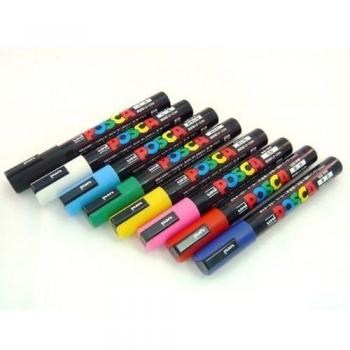 Uni-Ball Marcatore Uni Posca a Tempera Bianco – Punta Tonda 1,8‑2,5 mm