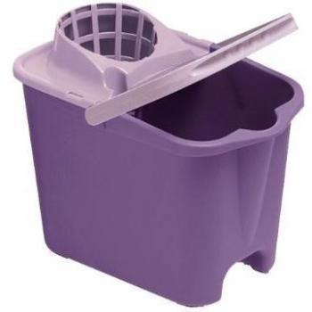 Mery Cubo con asa y escurridor | Medidas: 25.5X39X36.5 | Color Azul Mate