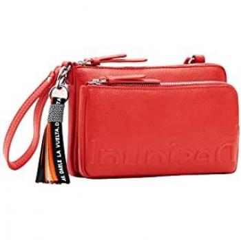 Bandolera Mone Half Logo roja Desigual para mujer