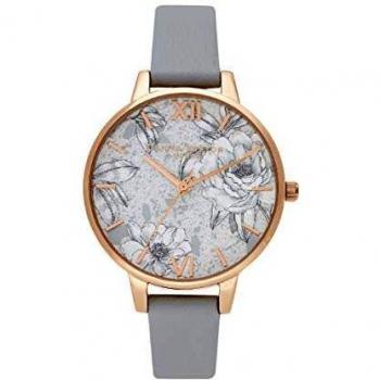 Olivia Burton Reloj Analógico para Mujer de Cuarzo con Correa en Cuero OB16TZ01