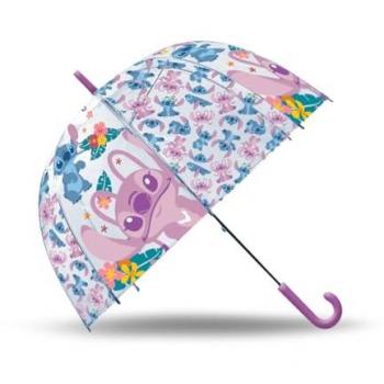 Paraguas Transparente Infantil 46 cm Tipo Campana Stitch