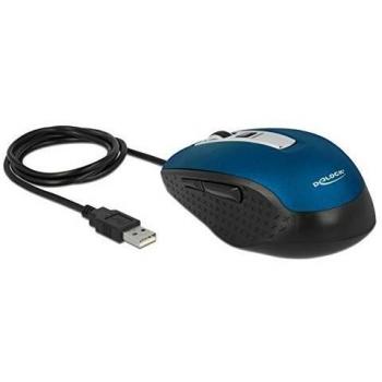 DeLOCK Mouse Ottico 5 Pulsanti USB A Blu