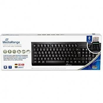 Tastiera MediaRange MROS115 QWERTZ tedesca con SmartCard, nero