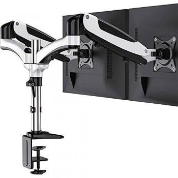 Supporto Doppio Monitor Alluminio Regolabile 13‑27″