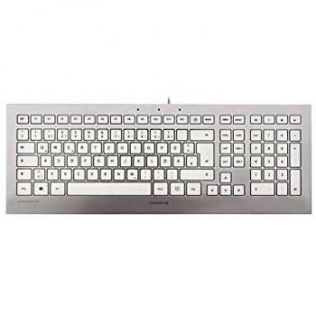 Cherry Strait 3.0 USB QWERTZ tedesco argento e bianco