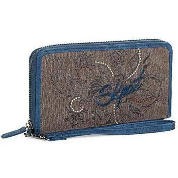 Monedero grande de mujer con cierre de cremallera