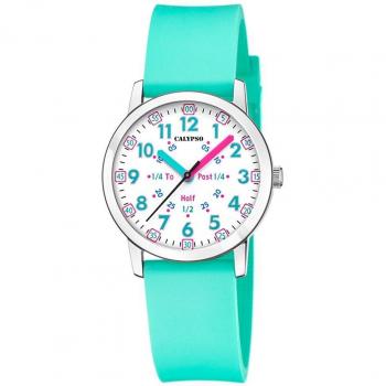 Reloj Calypso K5825/1 Blanco Correa De Caucho, Infantil