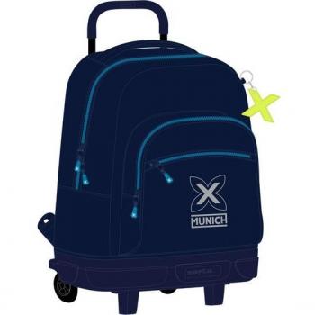 SAFTA MOCHILA CON CARRO COMPACT EXTRAIBLE MUNICH NAUTIC 22x33x45 Cms
