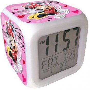 Despertador Minnie Mouse con Función de Alarma y Cambio de Color