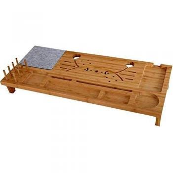 Riser Organizer da Scrivania (Colore: bambù, Dimensioni: 60 * 9 * 29 Cm)