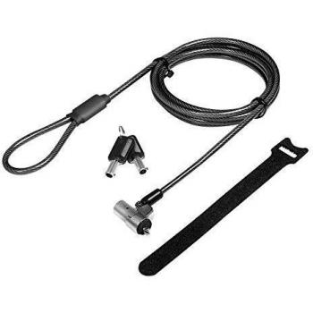 LogiLink Lucchetto per laptop Lucchetto a chiave incl. 2 chiavi, Fascetta serracavi a strappo per una gestione ordinata dei cavi 15 mm NBS012