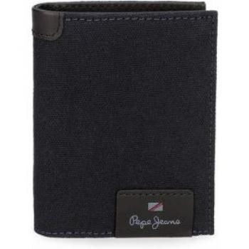 Cartera Hilltop vertical de piel azul marino Pepe Jeans