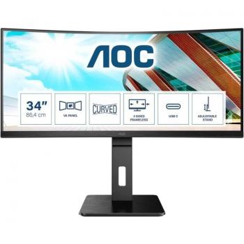 AOC CU34P2C Curved QHD Monitor 34 100Hz 1ms VA USB-C