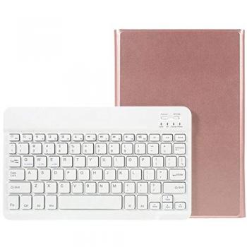 Protective Case with Bluetooth Keyboard for Samsung Galaxy Tab S5e in Pink Gold