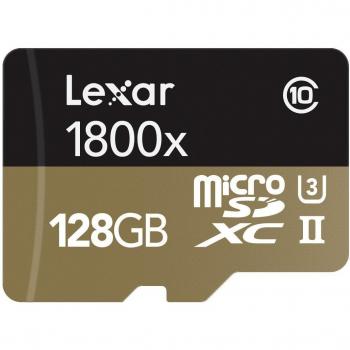 Lexar Pro 1800X 128 GB microSDXC UHS‑II + adattatore USB 3.0