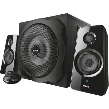 Set di altoparlanti da scrivania 2.1 Trust Tytan con subwoofer e risparmio energetico con Bluetooth, nero