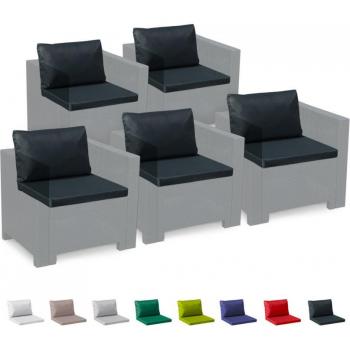 Cojín Repuesto Rattan Grand Soleil Negro – Set de 5