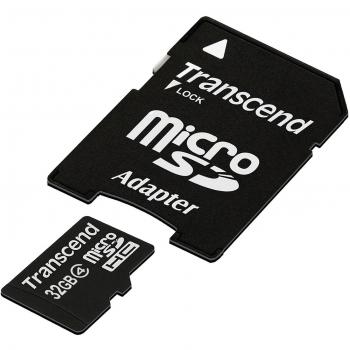 Scheda MicroSDHC 32GB Transcend TS32GUSDHC4 con Adattatore
