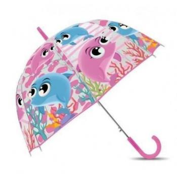 Paraguas Eva Transparente Burbuja Delfin Manual 48cm