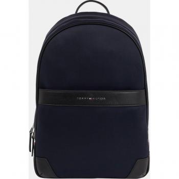 Mochila Tommy Hilfiger de nylon azul marino con cierre de cremallera