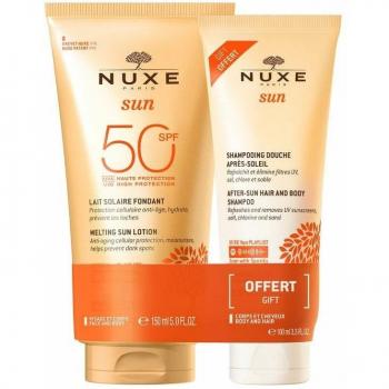 Nuxe Sun Leche Solar Alta Protección SPF50 150 ml + Champú de Ducha After Sun 100 ml