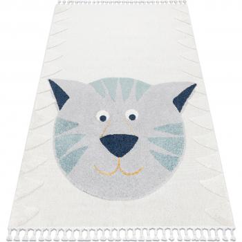 Alfombra Sensorial Tigre Yoyo 120x170 CM en Blanco y Gris