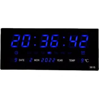 Reloj de Pared Digital con Luz LED y Alarma