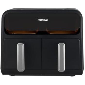 Hyundai Air Fryer HAF8000DD – 8 L, 2400 W, 2 Cestas, Negro