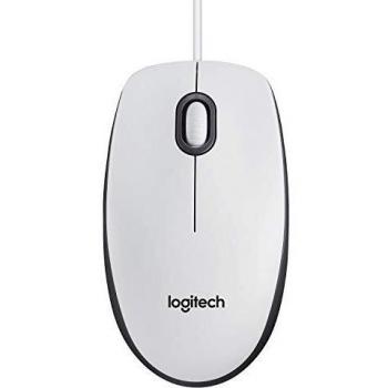 Logitech M100 Mouse Cavo 1000 DPI Bianco