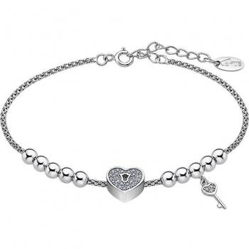 Pulsera Lotus Silver sra. LP1985-2/1 candado corazón llave