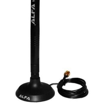 Alfa Network Antenna WiFi 9 dBi 2,4 GHz con Base Magnetica