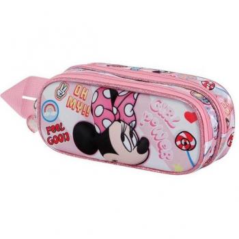 Estuche Doble 3D Minnie Mouse Disney Rosa