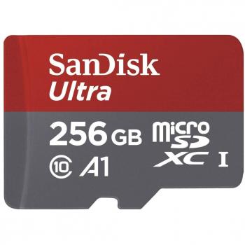 SanDisk Ultra MicroSDXC con Adattatore, A1 App Performance, fino a 100 MB/s, Classe 10, U1, 256 GB
