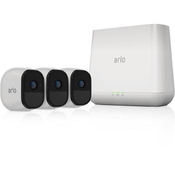 ARLO Pro Videosorveglianza Wi-Fi Sistema di Sicurezza con 3 Telecamere Audio a 2 Vie, HD Visione Notturna Interno/Esterno Funziona