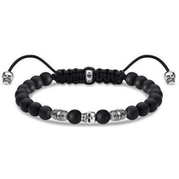 Thomas Sabo Pulsera Unisex Plata de Ley obsidiana