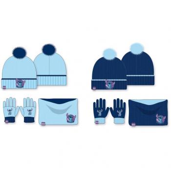 Conjunto Infantil Gorro y Guantes Stitch Disney