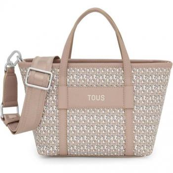 Capazo Tous bolso pequeño t manifesto color topo