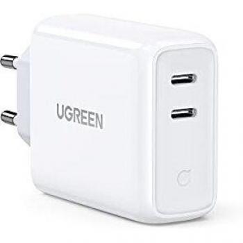 Caricabatterie UGREEN 36W Power Delivery Dual USB‑C – Ricarica Rapida per iPad Pro 2018, MacBook Pro e Smartphone