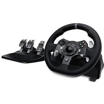 Volante da Corsa e Pedali Logitech G920 Driving Force, Xbox One, Amplificatore e PC, Spina UK